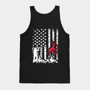 Hunting Vintage American flag For Hunters Tank Top